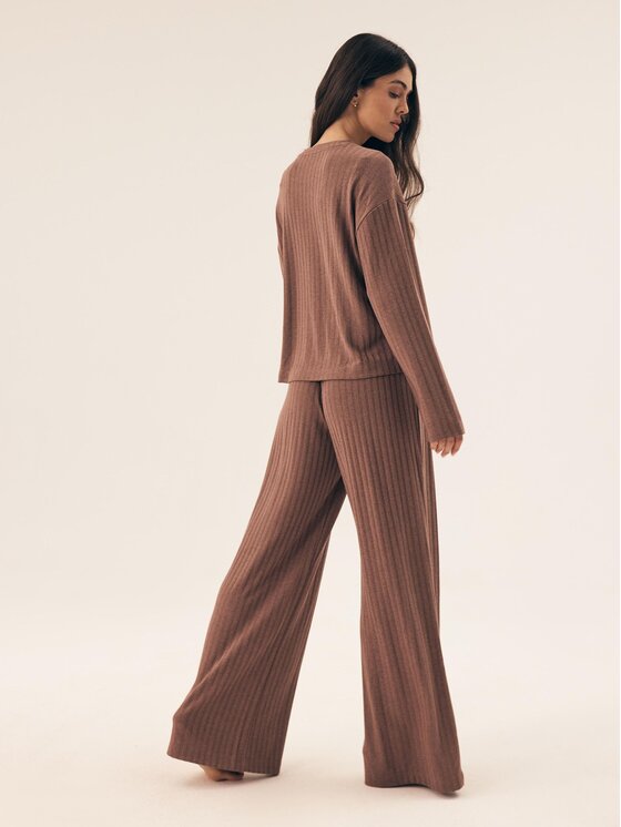 Esotiq Esotiq Komplet sportowy 42692 Brązowy Loose Fit