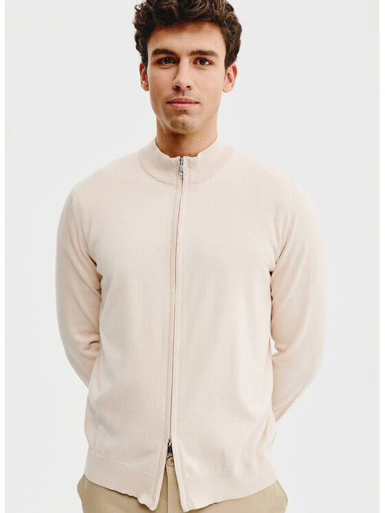 Pako Lorente Pako Lorente Sweter P25SF-2X-004 Beżowy Classic Fit