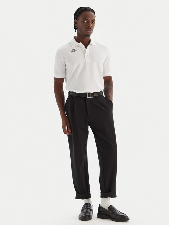 Kappa Kappa Polokošeľa Logo Sharas Mss 302B3D0 Biela Regular Fit