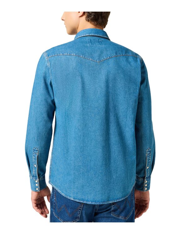 Wrangler Wrangler Koszula jeansowa 112357194 Niebieski Regular Fit