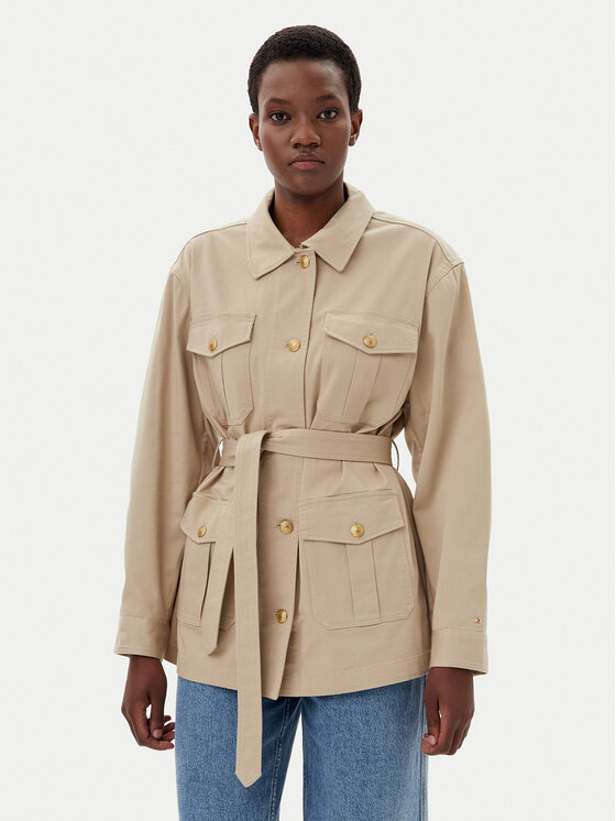 Tommy Hilfiger Tommy Hilfiger Риза-яке WW0WW45933 Бежов Regular Fit