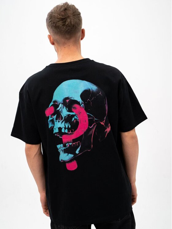 Point X Point X T-Shirt Koszulka Z Krótkim Rękawem Oversize Męska Czarna Point X Mystery L Czarny Oversize