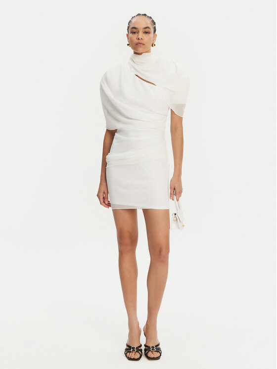JACQUEMUS JACQUEMUS Sukienka koktajlowa 24H251DR130-1555 Biały Regular Fit
