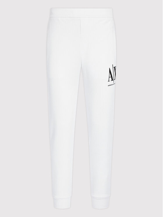 Armani Exchange Armani Exchange Pantaloni da tuta 8NZPPA ZJ1ZZ 1100 Bianco Regular Fit