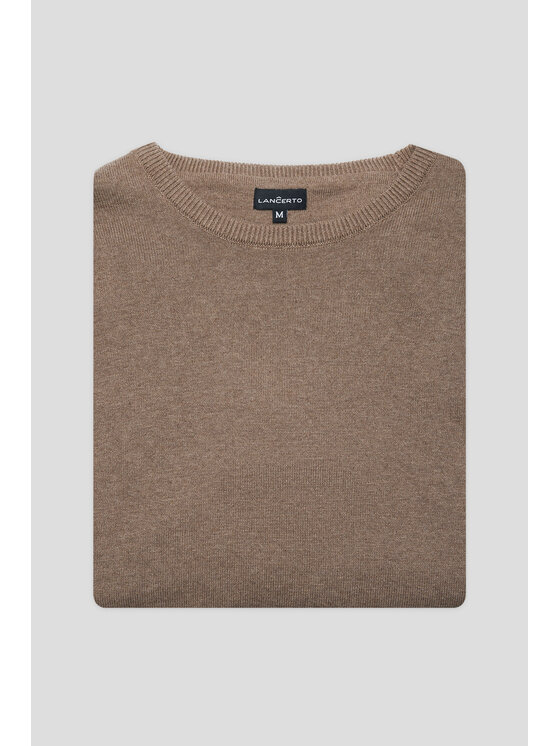Lancerto Lancerto Sweter Joakim SW073224000055 Beżowy Regular Fit