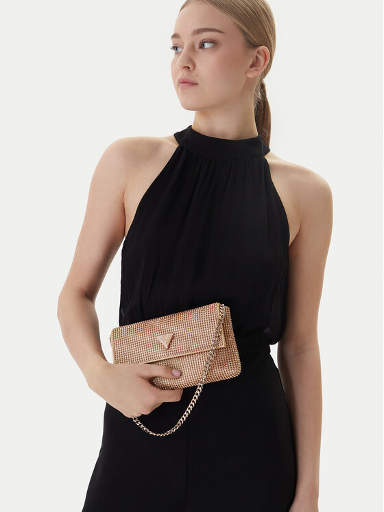 Guess Guess Дамска чанта Zalina HWRP93 50700 Златист