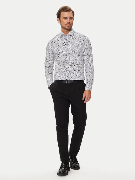 BOSS Boss Srajca 50520065 Bela Slim Fit