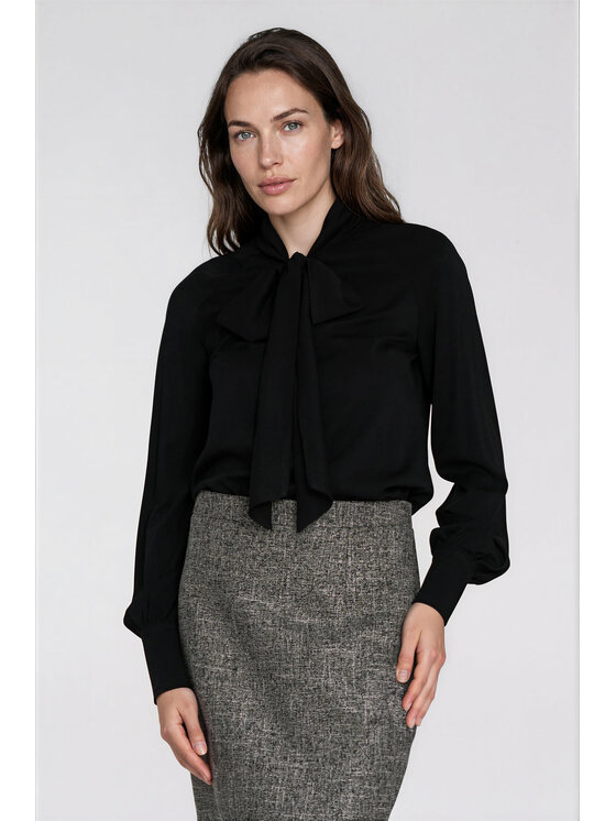 NIFE NIFE Midi sukně SP96 Černá Slim Fit