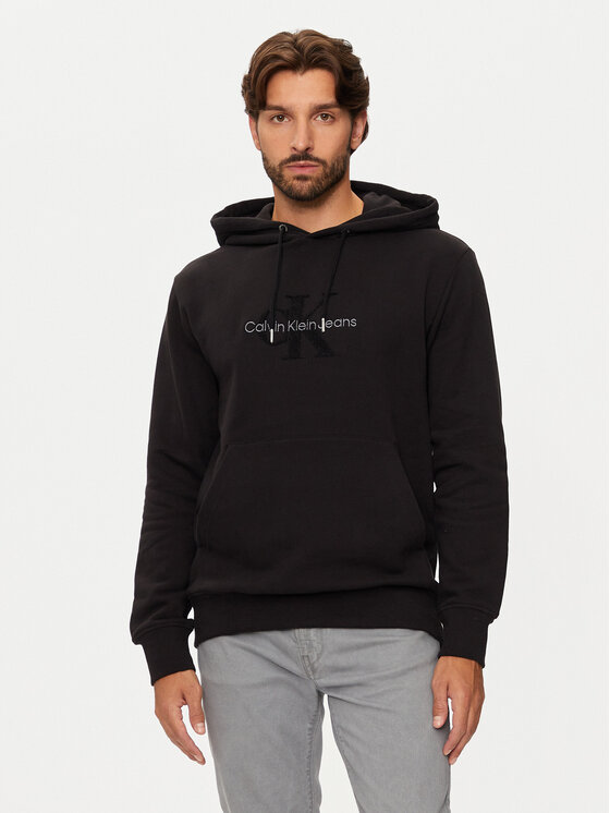 Calvin Klein Jeans Mikina J30J326637 Čierna Regular Fit
