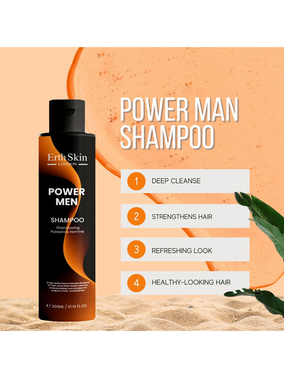 Erthskin London Erthskin London SZAMPON POWER MEN 300ML Szampon do włosów