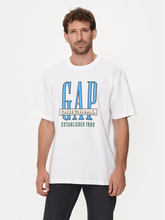 Gap Gap T-Shirt 664006-01 Bílá Regular Fit