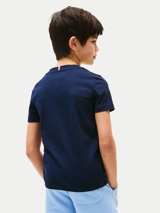 Tommy Hilfiger Tommy Hilfiger T-shirt Script Flag KB0KB09725 Tamnoplava Regular Fit