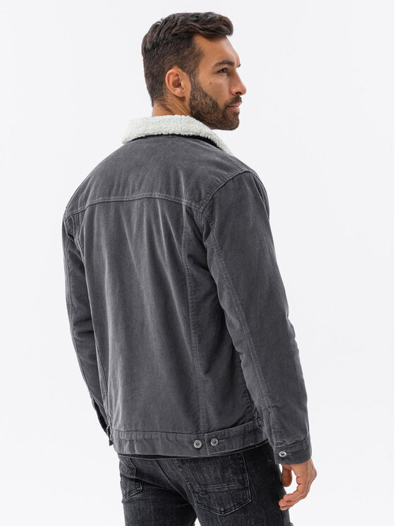 Ombre Ombre Bunda pro přechodné období C524 Šedá Regular Fit
