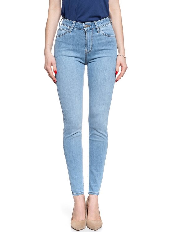 Lee Lee Jeansy SCARLETT HIGH Niebieski Skinny Fit