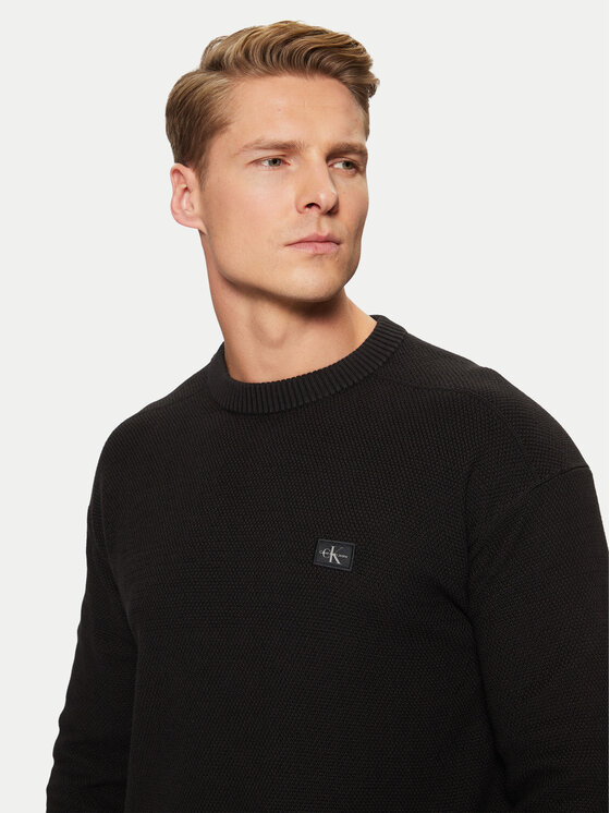 Calvin Klein Jeans Calvin Klein Jeans Sweter J30J326746 Czarny Relaxed Fit