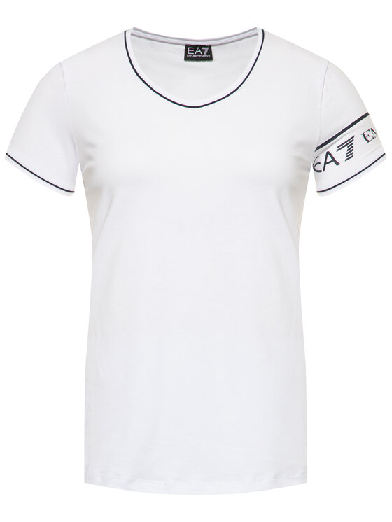 EA7 Emporio Armani EA7 Emporio Armani T-Shirt 3HTT28 TJ12Z 1100 Biały Regular Fit