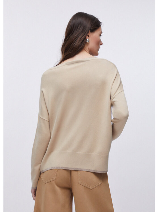 Liu Jo Liu Jo Sweter WA6283MS49I41208 Beżowy Regular Fit