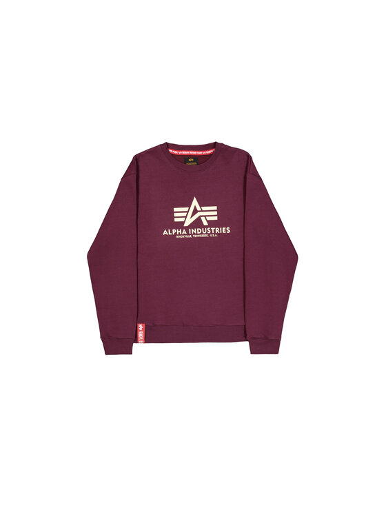 Alpha Industries Alpha Industries Bluza Basic Big Logo Sweatshirt Czerwony Regular Fit