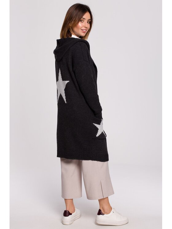 BeWear BeWear Kardigán bk063 Čierna Baggy Fit