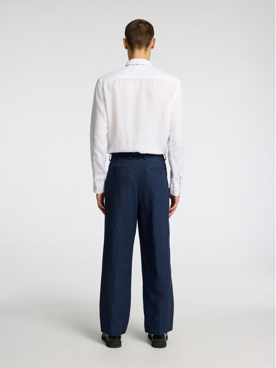Selected Selected Spodnie palazzo 16099041_outerspace Niebieski Regular Fit