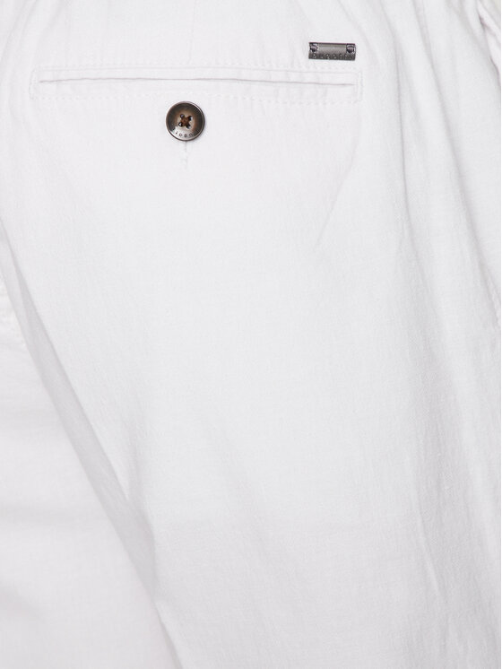 Bugatti Bugatti Pantaloncini di tessuto 4029 56419A Bianco Regular Fit