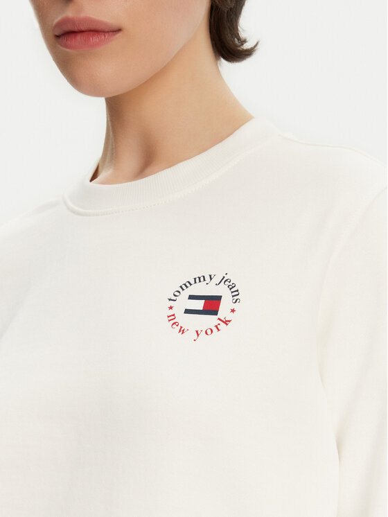 Tommy Jeans Tommy Jeans Bluza Essential DW0DW20639 Biały Regular Fit