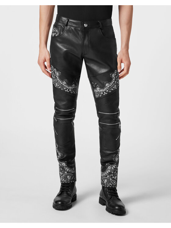 PHILIPP PLEIN PHILIPP PLEIN Spodnie materiałowe 2487 Czarny Skinny Fit