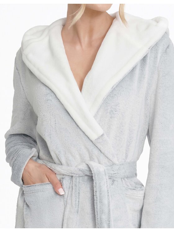 Esotiq Esotiq Szlafrok 41154 Szary Regular Fit