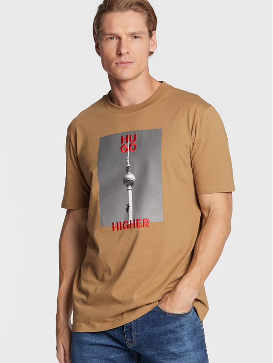 HUGO T-Shirt Donna In Puro Cotone - Maglietta Basic, Girocollo, Colore Unito, Morbida E Comoda