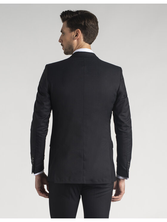 Borgio Borgio Marynarka rosolini Granatowy Slim Fit