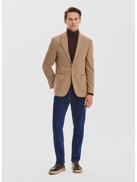 Pako Lorente Pako Lorente Marynarka P25WF-3X-027 Brązowy Slim Fit