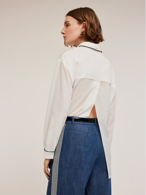 Motivi Motivi Camicia 5392W300474N0S1 Bianco Over Fit