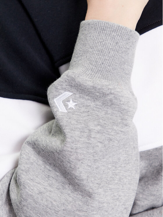 Converse Sweatshirt Color Block Chainstitch 10024524 A04 Bunt Classic Fit Modivo