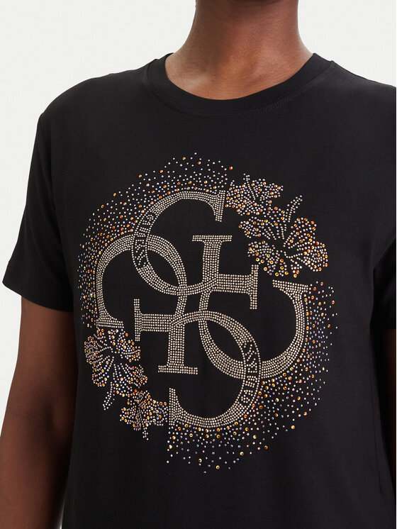 Guess Guess T-Shirt E6GI01 K68D2 Černá Regular Fit