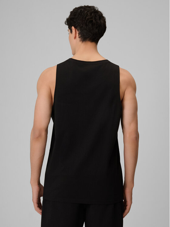 4F 4F Tank top BASIC 5 Czarny Regular Fit