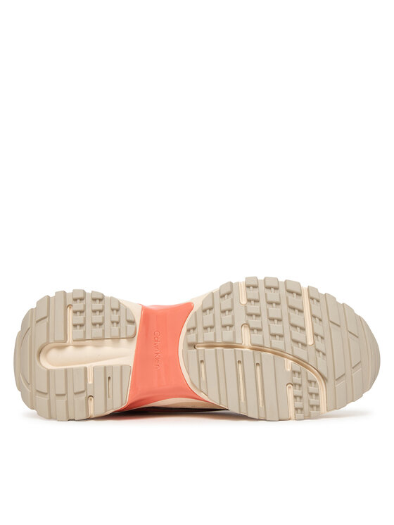 Calvin Klein Calvin Klein Sneakersy Hike Run Ckstripe Mesh HW0HW03002 Beżowy jasny