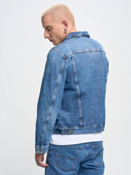 BIG STAR BIG STAR Kurtka jeansowa charlie_445 Niebieski Basic Fit