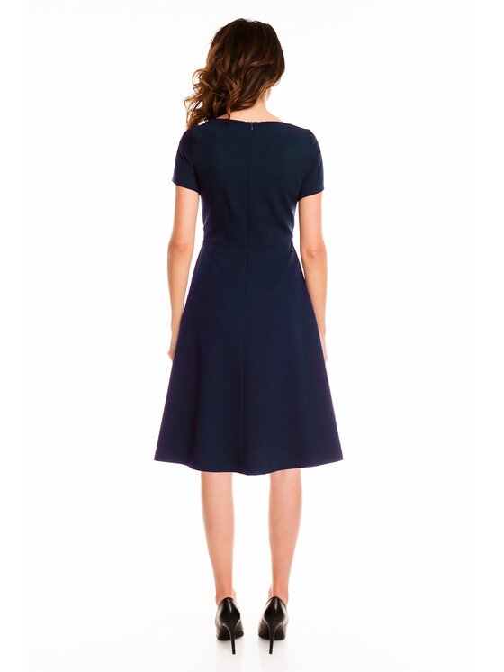 Awama Awama Vestito estivo A130 Blu scuro Basic Fit