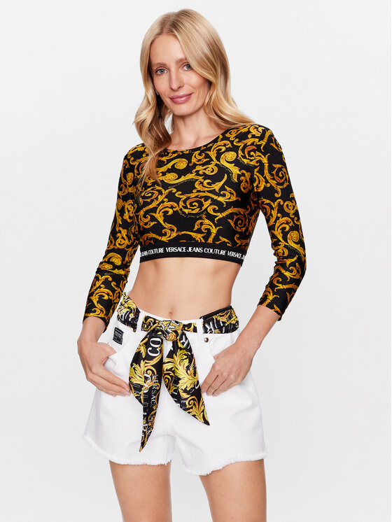 Versace Jeans Couture Bluza 74HAH218 Črna Regular Fit