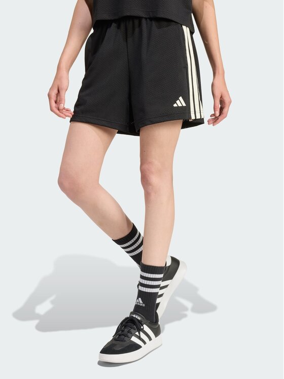 adidas adidas Szorty materiałowe 158962 Czarny Loose Fit