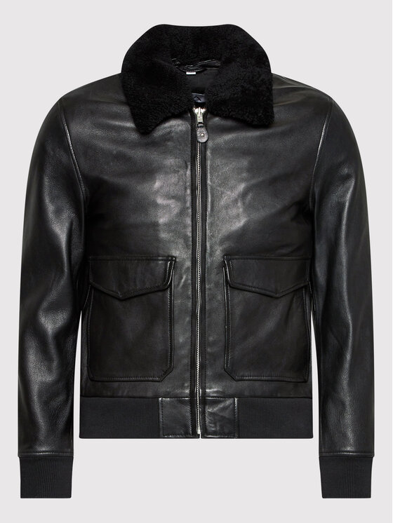 Serge Pariente Serge Pariente Lederjacke Style 18 Schwarz Regular Fit