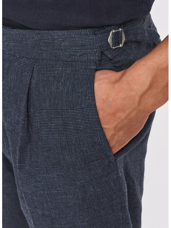 Pako Lorente Pako Lorente Spodnie materiałowe P26SF-WX-004 Granatowy Regular Fit