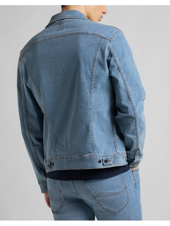 Lee Kurtka jeansowa RIDER JACKET Niebieski Regular Fit