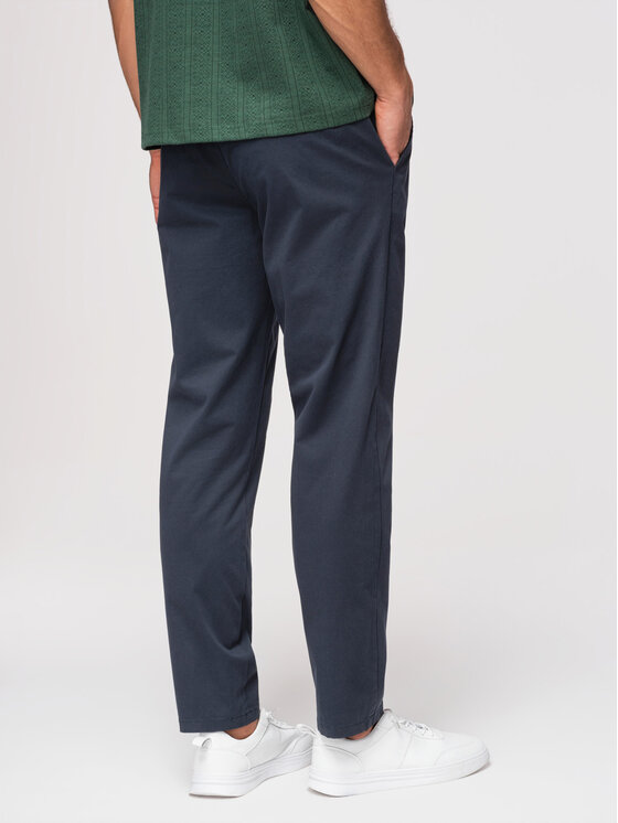 Ombre Ombre Chinosy OM-PACP-0293 Granatowy Chino Fit