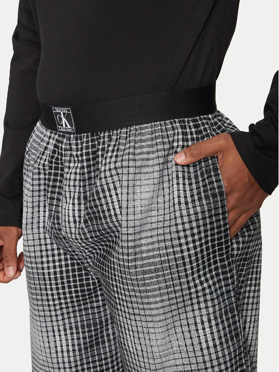 Calvin Klein Underwear Calvin Klein Underwear Spodnie piżamowe 000NM2842E Szary Relaxed Fit