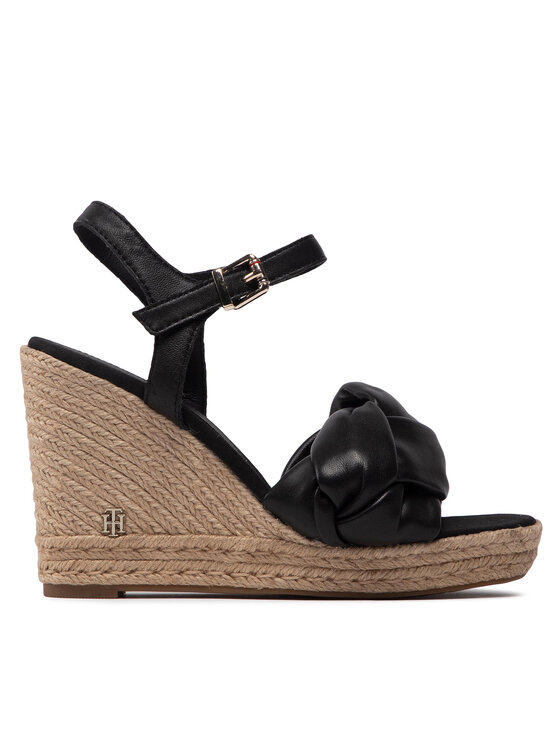 Tommy Hilfiger Espadrile Th Waves High Wedge Sandal FW0FW06671 Crna