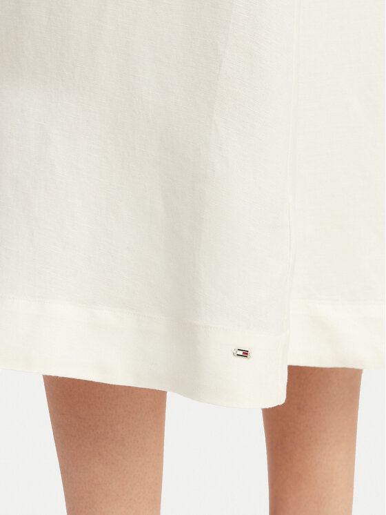 Tommy Hilfiger Tommy Hilfiger Sommerkleid WW0WW48951 Weiß Regular Fit