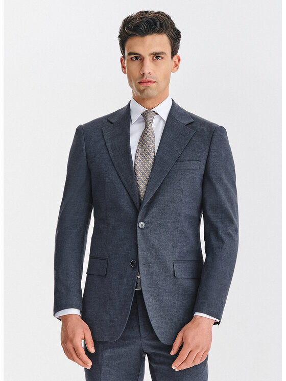 Pako Lorente Pako Lorente Marynarka P25WF-3G-007 Granatowy Slim Fit