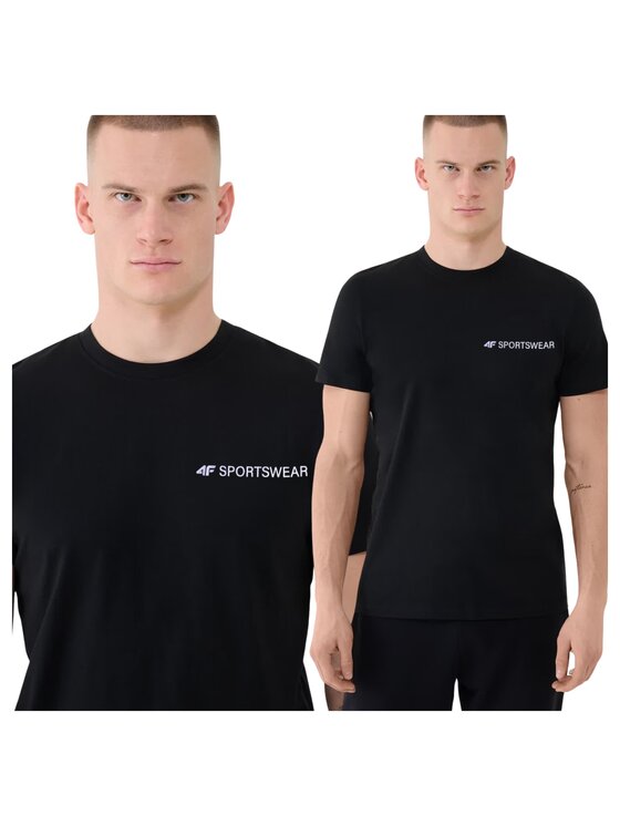 4F 4F T-shirt 4FWAW25TTSHM3457-20S Nero Regular Fit