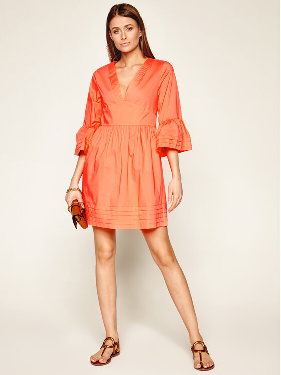 TWINSET TWINSET Každodenní šaty 201TT2072 Oranžová Regular Fit